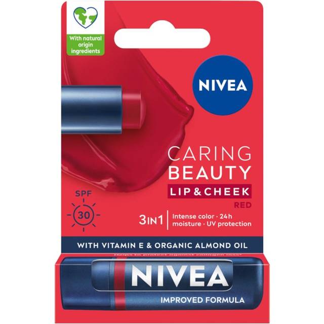 Nivea Caring Beauty 3-in-1 Nurturing Lipstick Red 4.8g