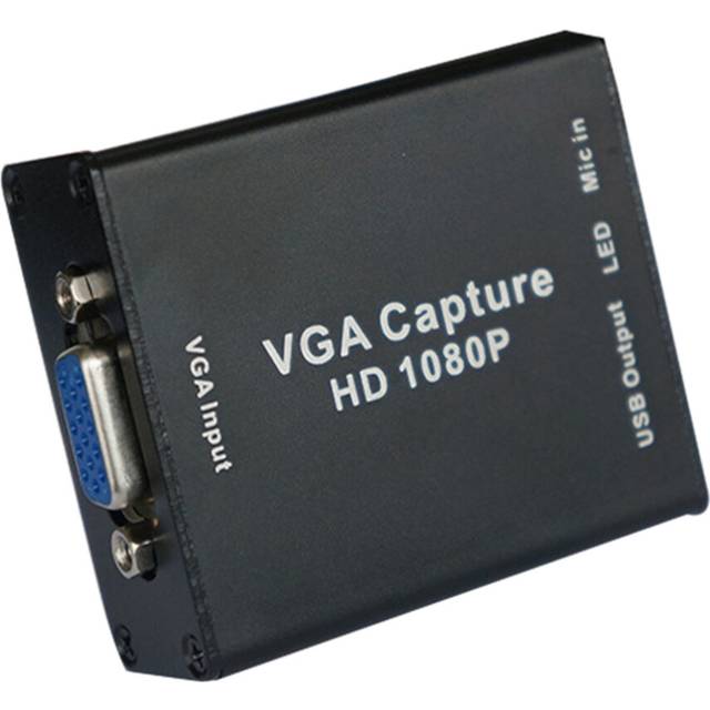 1080P VGA-To-USB Adapters with Video Capture Card for Projector Meeting Record Video Capture Record Support OBS