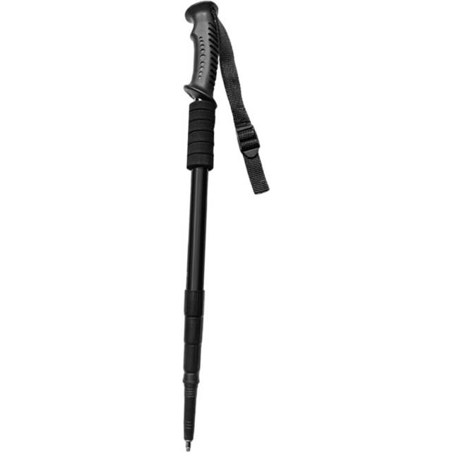 Telescoping Stick Hiking Poles Trekking Walking Stick Aluminium Alloy Absorber-Black