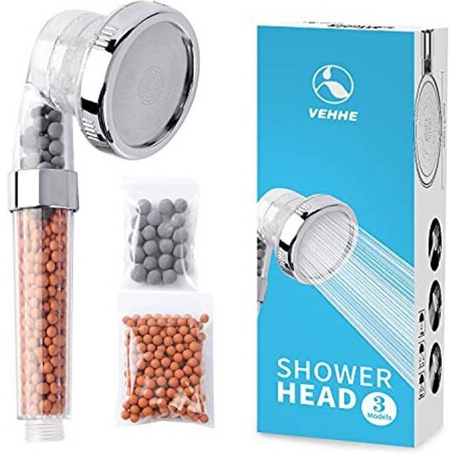 Vehhe shower head powerful flow with beads filter pressure boosting shower head