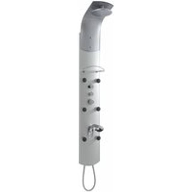 Milano Baya - Modern Exposed Thermostatic Shower Tower Panel with Rainfall Shower Head&44 Hand Shower Handset and Body Jets - Chrome
