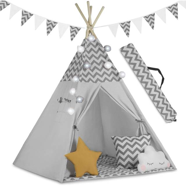 Children's Tipi Tent with Lighting Nukido - Grey
