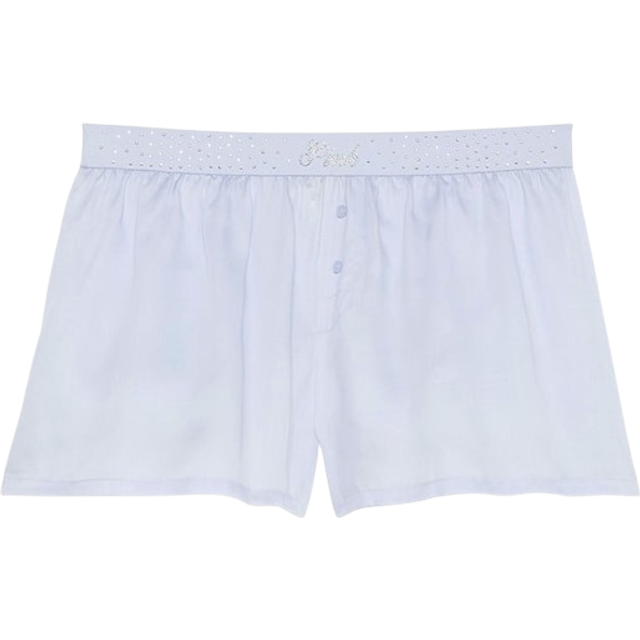 Victorias Secret PINK Hydrangea Blue Diamante Pyjama Shorts - hydrangea blue diamante - L