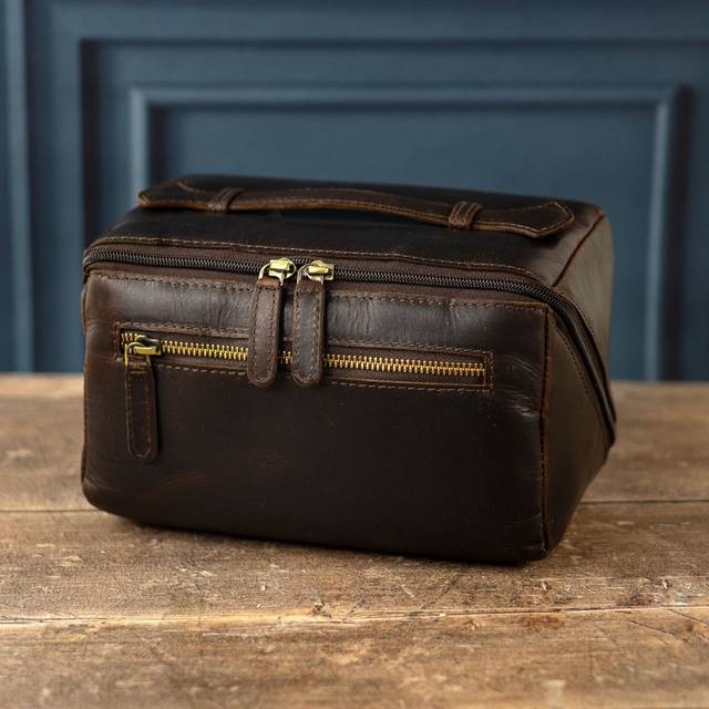 Ashwood Toiletries Kit Bag - Chestnut