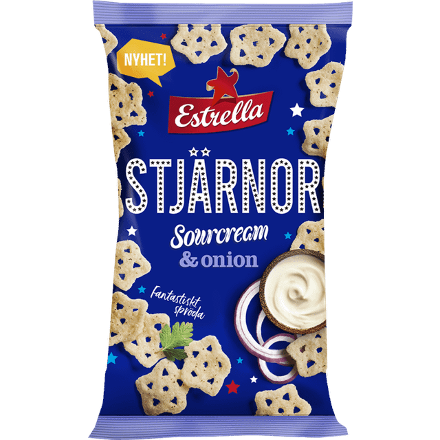 Estrella Stjärnor Sourcream & Onion 85g
