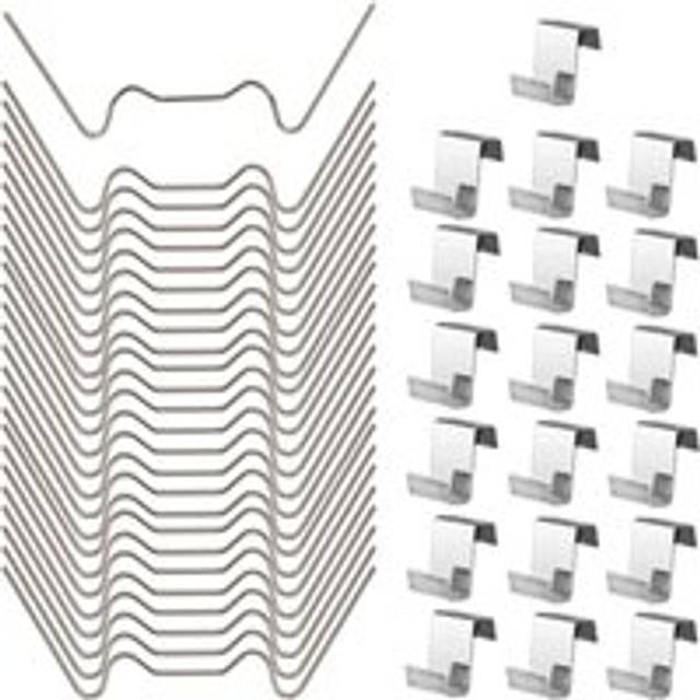 100 Pieces 50 Glass Clamps w Metal Clips and 50 Overlapping z Clips for Greenhouse Glass Replacement Accessories Greenhouse Glass Clips Stainless