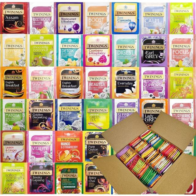 Twinings tea bags individually wrapped classic tagged in compartment display box