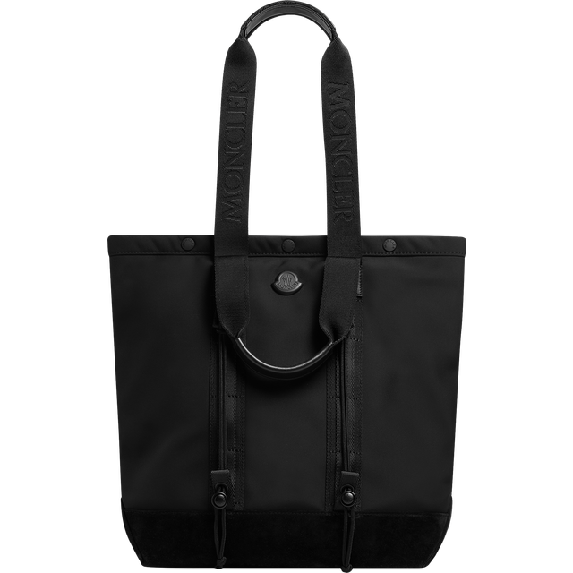 Moncler Small Logo Tote Bag - Black   - U