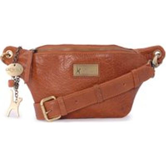 Ariana Leather Bum Belt Waist Festival Bag - Tan - Medium
