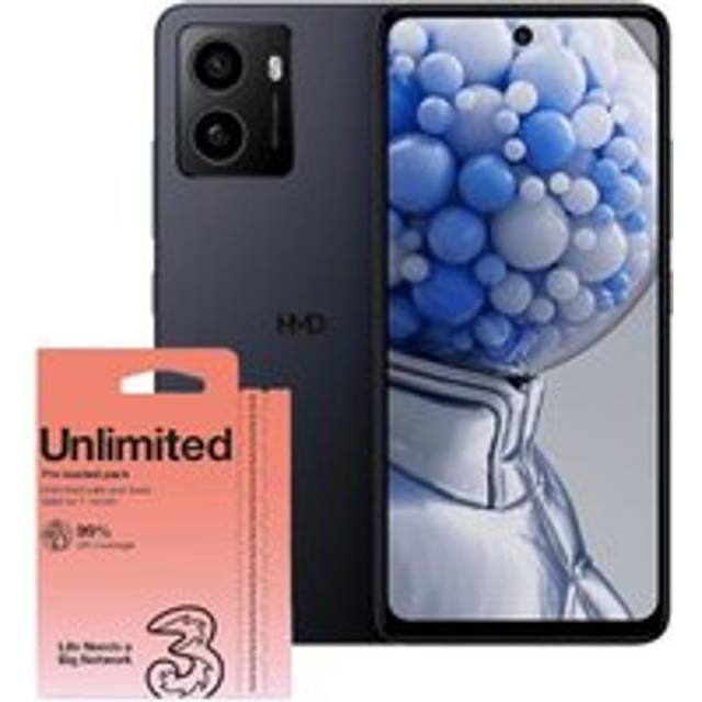 PULSE Plus 4G 6+128GB with Unlimited Pre Loaded SIM by Three - Plug & Play - Blue - One Size
