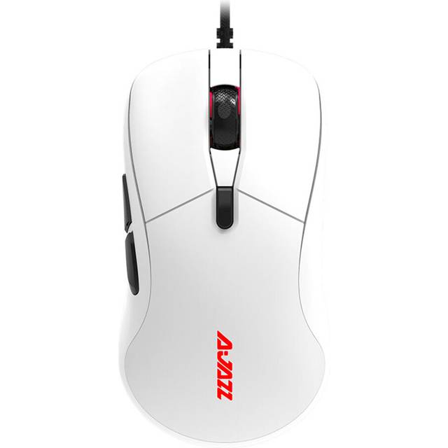 (White) Wired Gaming Mouse 12400DPI 6-level Adjustable Lightweight PAW3327 Sensor RGB LED Backlit Gamer Mouse for Desktop Computer Laptop PC