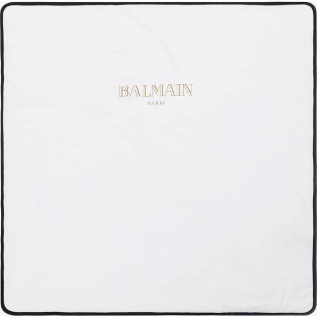 Balmain White Cotton Padded Blanket (80Cm)