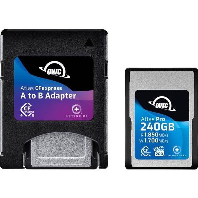 OWC Atlas Pro 240GB CFexpress 4.0 Type A Card VPG200 With A-B Adapter