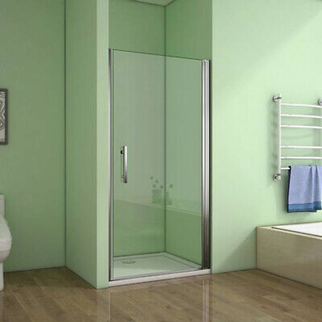 Frameless pivot shower enclosure door glass screen panel 700 760 800 900 1000