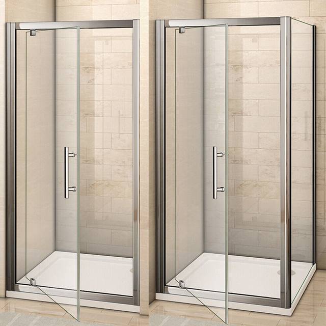 Pivot shower door enclosure & tray aica walk in cubicle hinge glass screen panel