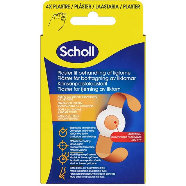 Scholl Liktorn Plåster - 4 Stk - 1 Förpackningar