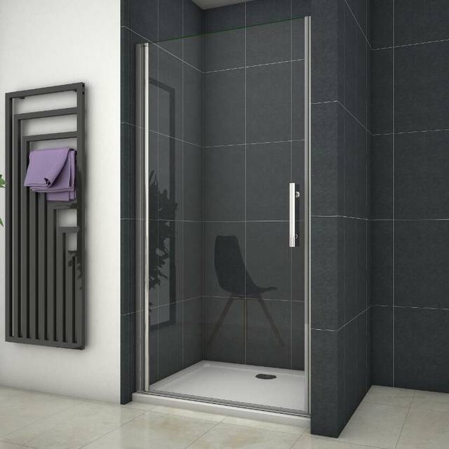 Frameless pivot shower door enclosure 700/760/800/900/1000mm glass screen