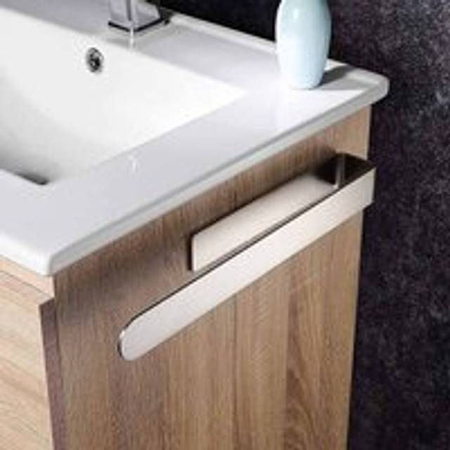 Punch-free towel rack bathroom towel rack brushed stainless steel towel ring self-adhesive 37cm