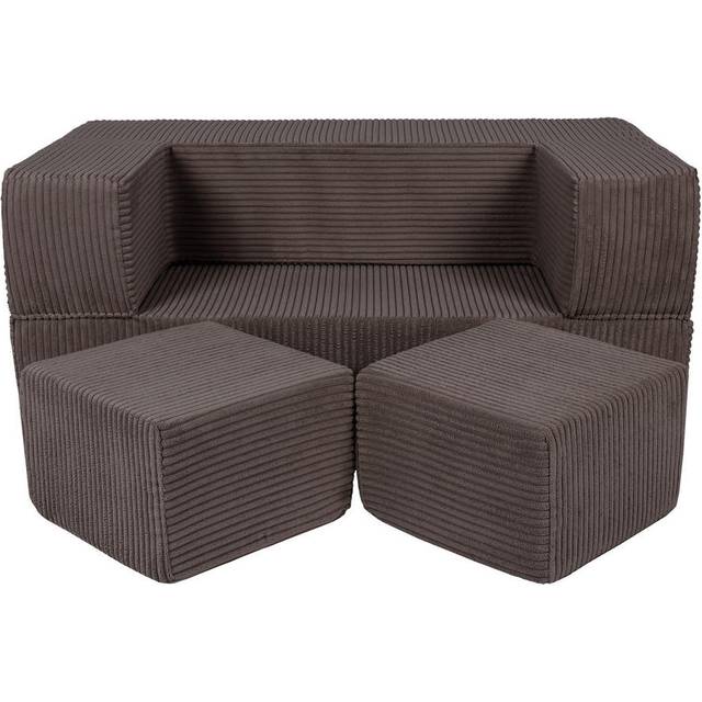 Meowbaby Play Aesthetic Cube  Byggbar Soffa, Brun