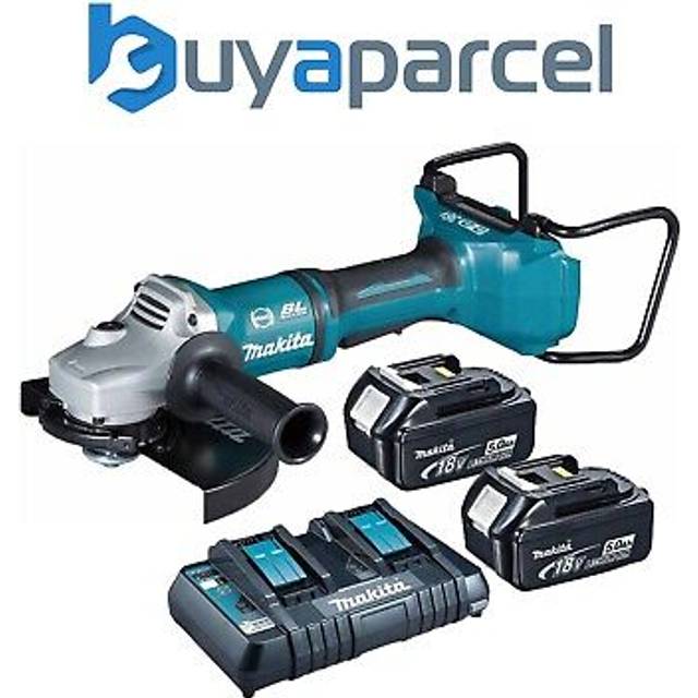 DGA900PT2 18v / 36v Cordless Brushless 230mm 9'' Angle Grinder - 2 x 5.0ah - Makita