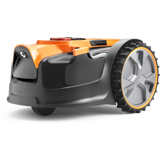LawnMaster OcuMow16 MX 24V Drop and Mow Robotic Lawnmower with 2x Batteries, Orange