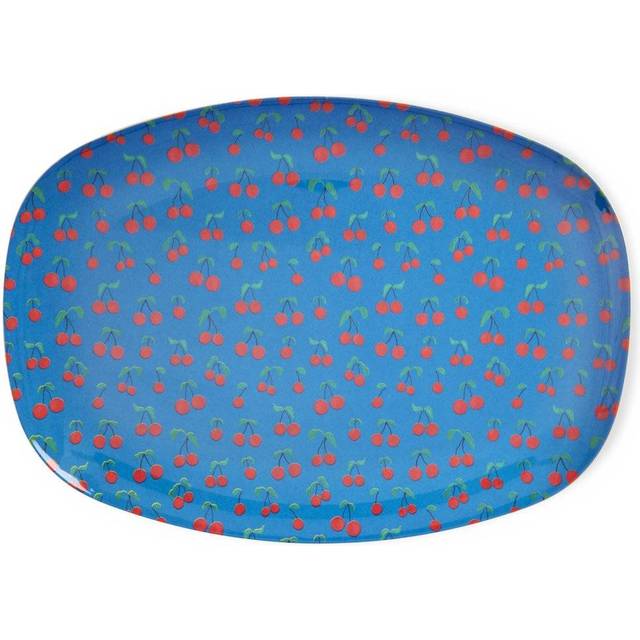 RICE Rice melamine plate 22x30 cm Cherry
