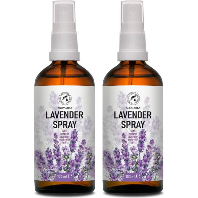 Lavender Sprays 2x100 ml - 100% Pure Lavender Essential Oil - Room Spray Mist for Aromatherapy - Great for SPA Yoga - Pillow Spray for Relaxation -