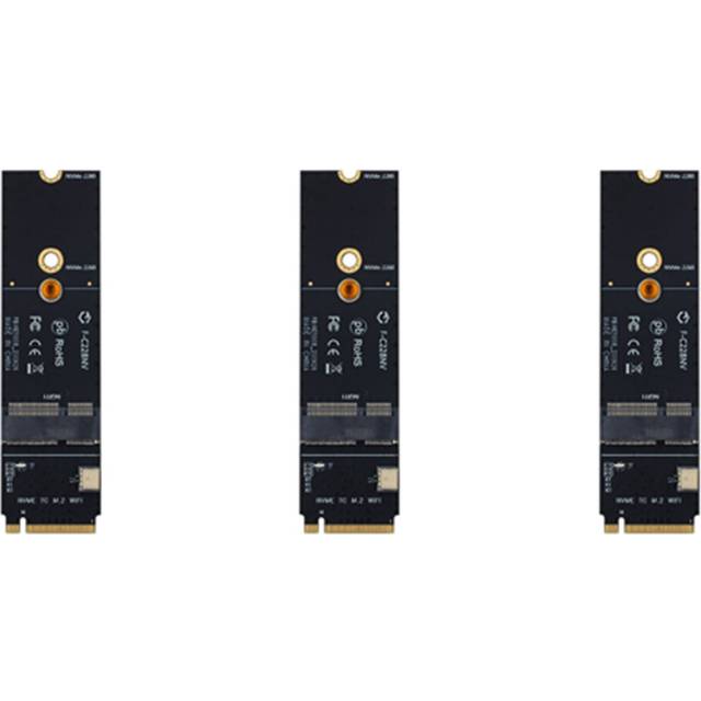 3X Wireless M.2 A+E Key Slot to M Wifi Bluetooth Adapter for AX200 9260 Bcm94352Z Card NVMe PCI Express SSD Port