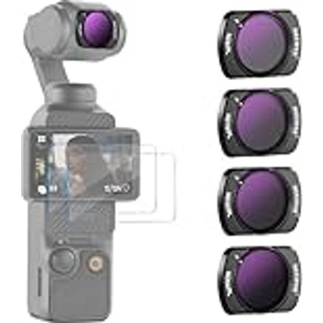 NEEWER Magnetic ND CPL Filter Set for OSMO Pocket 4 Filter with 2 LCD Touch Screen Coating HD Optical Frame & 3, Pieces ND8/PL ND16/PL ND32/PL
