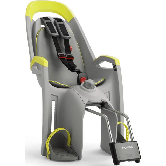 Hamax Amaze Child Bike Seat With Lockable Bracket, Light Grey/Light Grey Lime