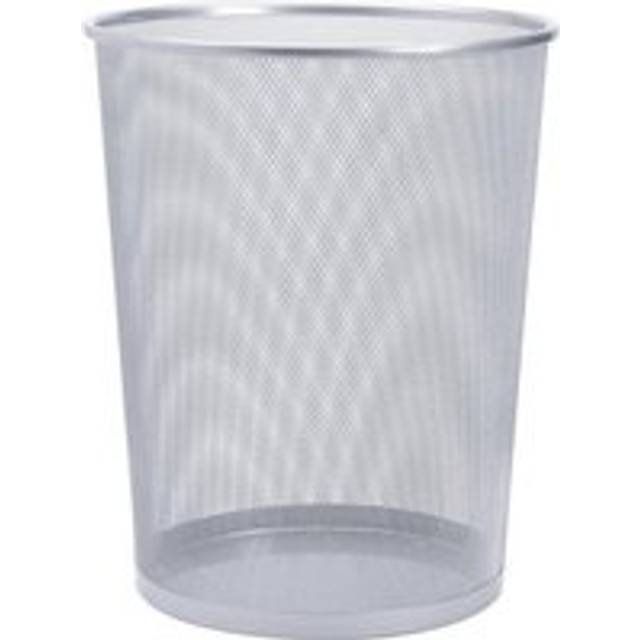 5 Star Office Mesh Waste Bin Lightweight Sturdy Scratch Resistant 20 Litre 305x345mm Silver