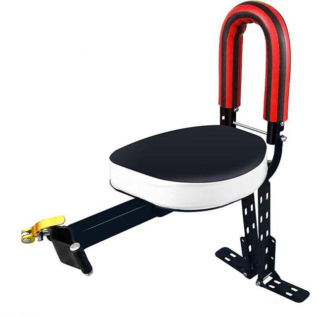 Child Bike Seat, Portable Foldable Front Mount Kids Seat,for Children 2-6 Years, Detachable Child Bicycle Seat,Red