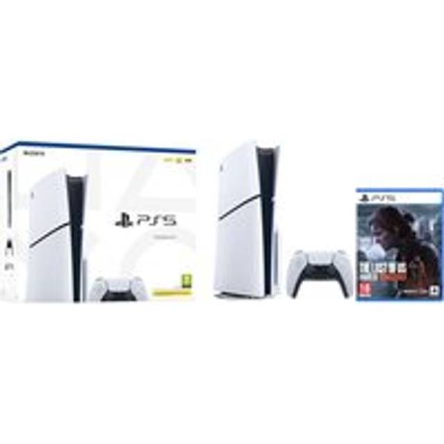 PlayStation 5 (Model Group – Slim) 1 TB with The Last of Us Part II Remastered - White / Black