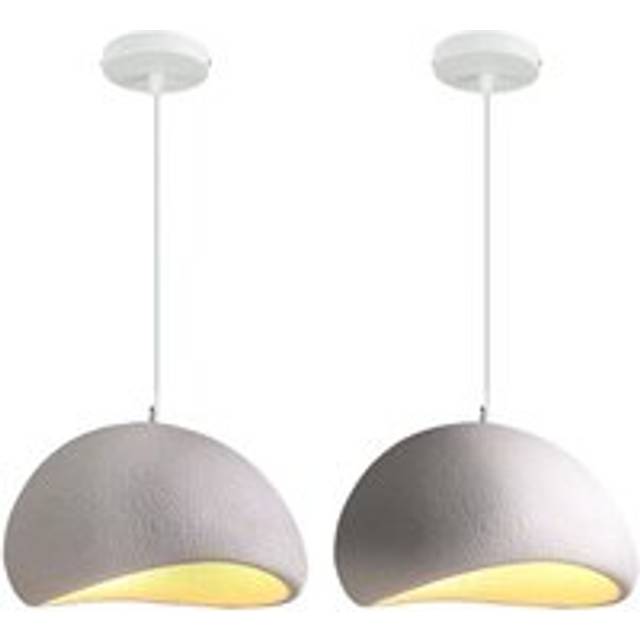 Norcks - 2X 20CM Creative Personalized Chandelier Indoor Ceiling Light E27 Retro Pendant Light Modern Grey Pendant Lights