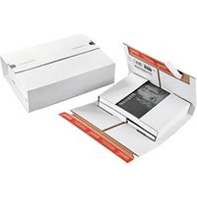 20 x Book Mailing Boxes - White ColomPac double seal mailing boxes