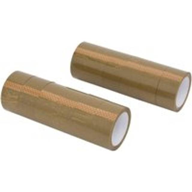 vidaXL Packaging Tape 12 pcs Brown 48 mm x 66 m