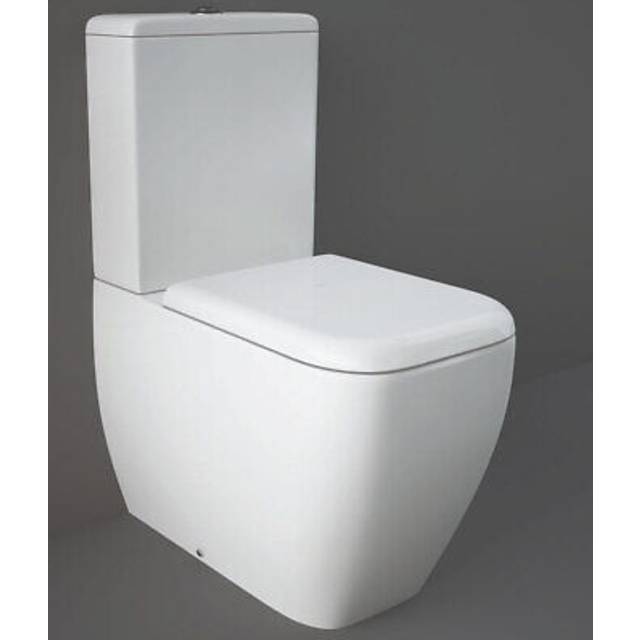 Rak Ceramics - rak Metropolitan Rimless Close Coupled Toilet with Dual Flush Cistern - Urea Soft Close Seat