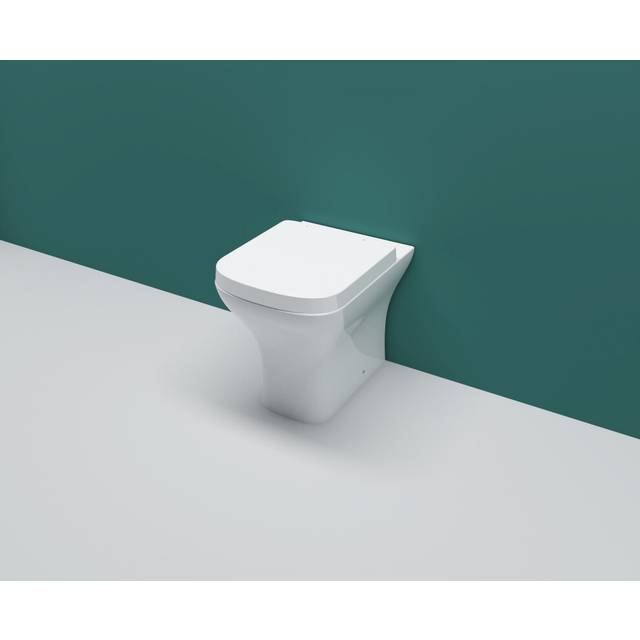 AICA Bathroom BTW Modern Toilet WC Soft Close Seat White Space Saving Ceramic