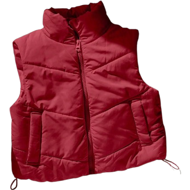 Comfortcana Winter Zip Up Double Face Snap Button Corduroy Drawstring Vest Coat