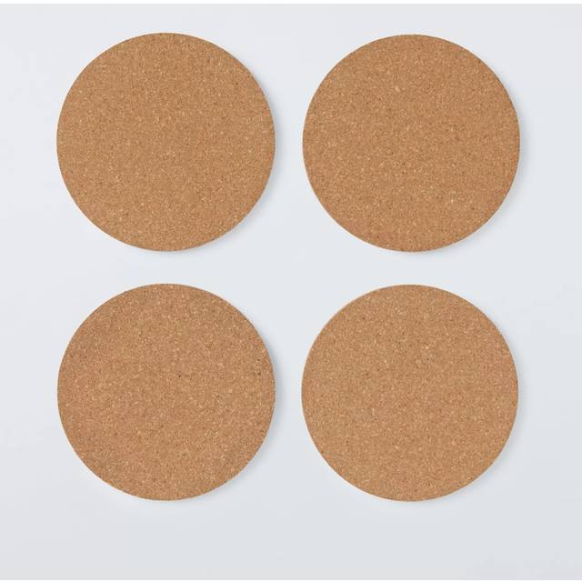 John Lewis Cork Coaster, Set of 4, Natural