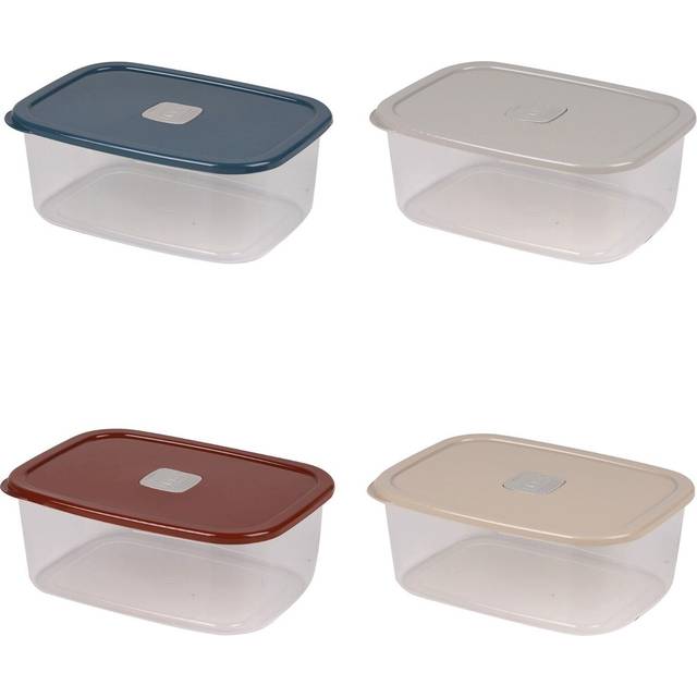 (Grey) Large Food Containers with Lids Airtight Food Storage Tub Cake Lunch Box 2.85L