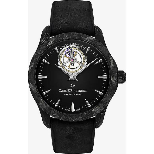 Carl F Bucherer Mens Black 00.10920.16.33.01 Manero Tourbillon Double Peripheral Forged-carbon and Titanium Automatic Watch 1 Size - BLACK