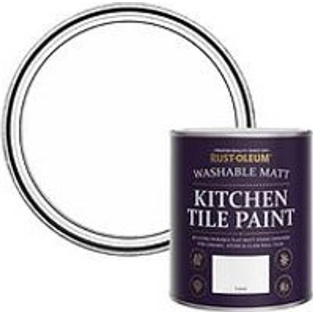 Rust-Oleum Matt Finish Kitchen Tile Paint In Cotton &Ndash; 750 Ml Tin - White