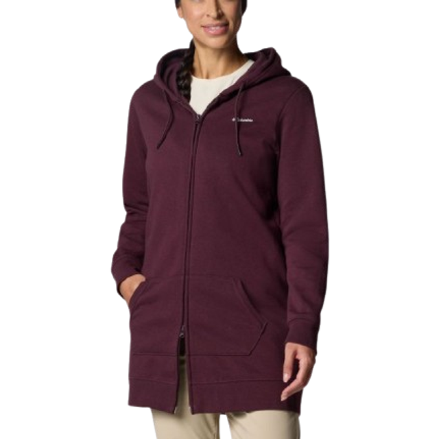 Columbia Women's Burr Trail Long Full Zip Hoodie- - Red (XS)