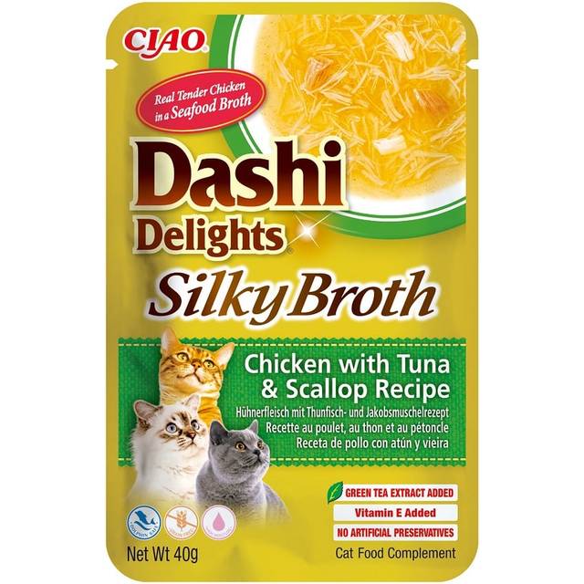 INABA Cat Dashi Delights Silky Broth Kyckling, tonfisk och kammusslor 40g