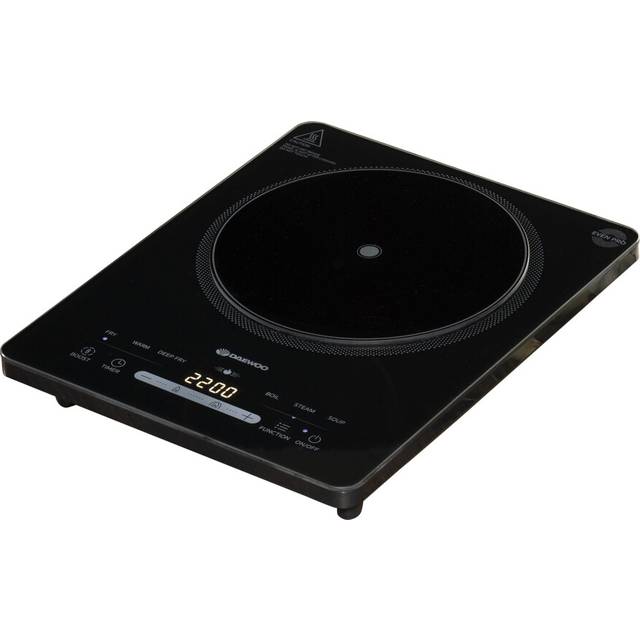 Daewoo 2200W Single Induction Hob Hot Plate Free Standing Compact Counter Top