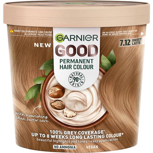 Garnier GOOD Permanent Hair Dye, 7.12 Sweet Latte