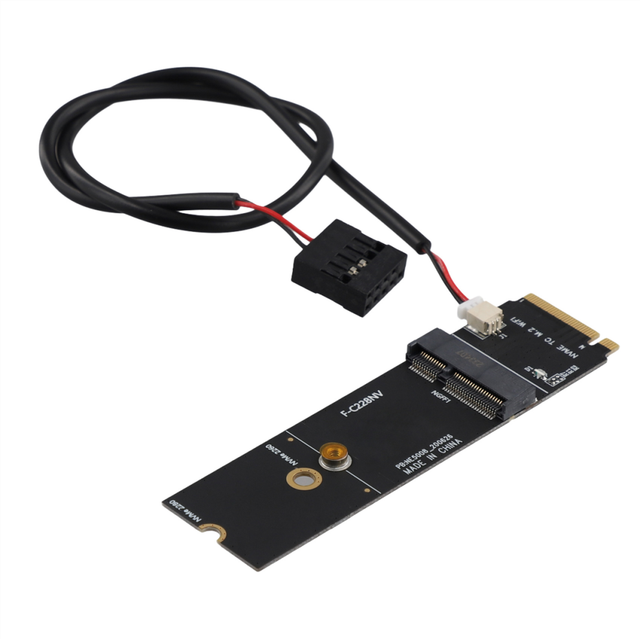 Wireless M.2 A+E Key Slot to M Wifi Bluetooth Adapter for AX200 9260 Bcm94352Z Card NVMe PCI Express SSD Port