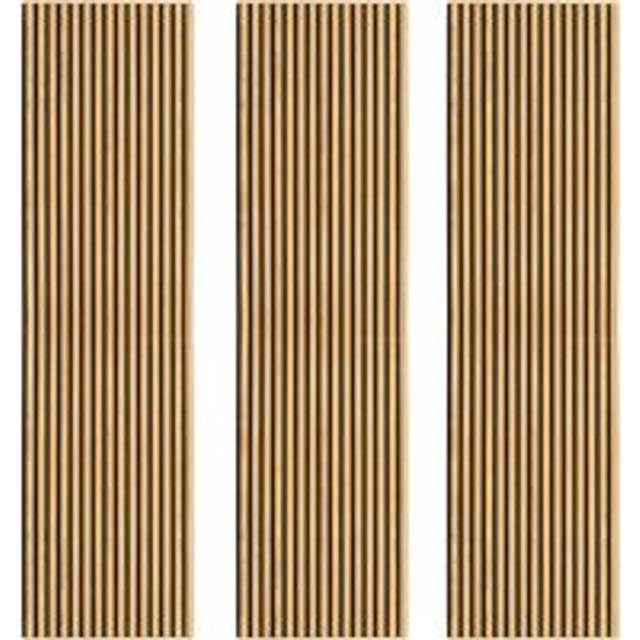 Acoustic Slat Wall Panels X 3 - Oak