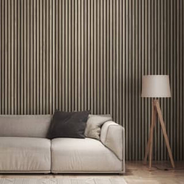 Acoustic Slat Wall Walnut Wood Panel - 22 x 600 x 2400mm - Home Delivery